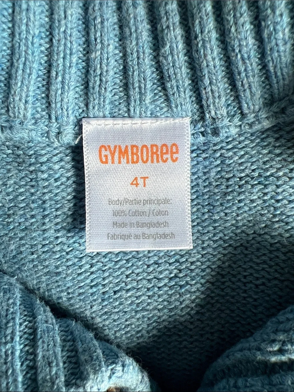 Gymboree Boys Blue Cable Knit Henley Sweater